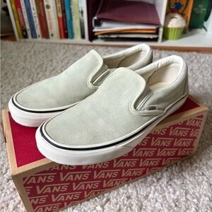 Mint Suede Slip On Vans